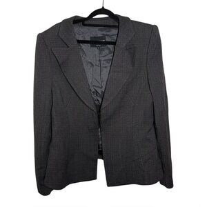 Giorgio Armani Dark Gray Wool Blend Textured Blazer Jacket - 46 / US 10